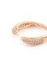 Detail View - Click To Enlarge - CZ BY KENNETH JAY LANE - Rose Gold Toned Metal Cubic Zirconia Open Band Ring