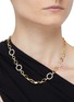 Figure View - Click To Enlarge - CZ BY KENNETH JAY LANE - Gold Toned Metal Cubic Zirconia Pavé Oval Chain Necklace