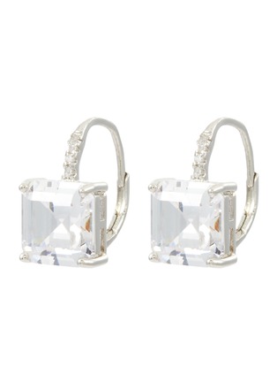 Main View - Click To Enlarge - CZ BY KENNETH JAY LANE - ASSCHER CUT SINGLE STONE EARRINGS