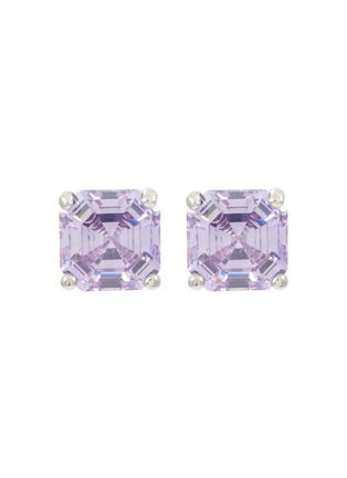 Main View - Click To Enlarge - CZ BY KENNETH JAY LANE - ASSCHER CUT STUD EARRINGS