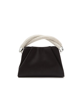 Main View - Click To Enlarge - RODO - ‘Bernice’ Stone Embellished Handle Satin Handbag