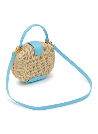 Detail View - Click To Enlarge - RODO - ‘Brigitte’ Leather Wicker Crossbody Bag