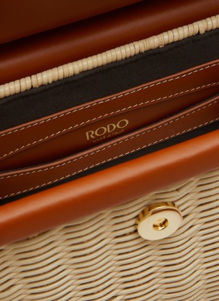 Detail View - Click To Enlarge - RODO - Small ‘Paris’ Leather Wicker Shoulder Bag
