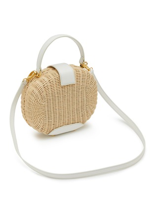 Detail View - Click To Enlarge - RODO - ‘Brigitte’ Leather Wicker Crossbody Bag