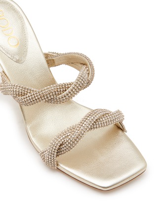 Detail View - Click To Enlarge - RODO - Lilith' Calfskin Crystal Mules