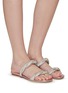 Figure View - Click To Enlarge - RODO - Lilith' Calfskin Crystal Flat