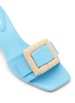 Detail View - Click To Enlarge - RODO - ‘Bonnie’ Wicker Buckle Leather Slides