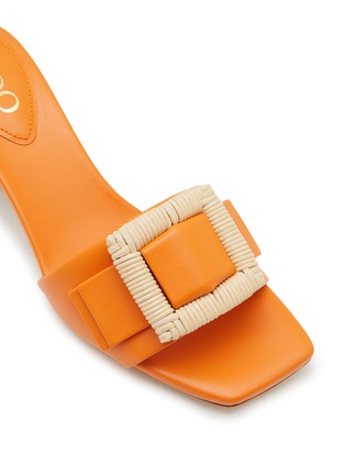 Detail View - Click To Enlarge - RODO - ‘Bonnie’ Wicker Buckle Leather Slides