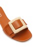 Detail View - Click To Enlarge - RODO - ‘Bonnie’ Wicker Buckle Leather Slides