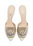 Detail View - Click To Enlarge - RODO - ‘Calia’ 80 Crystal Embellished Point Toe Satin Mules