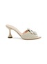 Main View - Click To Enlarge - RODO - ‘Calia’ 80 Crystal Embellished Point Toe Satin Mules