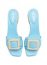 Detail View - Click To Enlarge - RODO - ‘Bonnie’ 55 Wicker Buckle Leather Slides