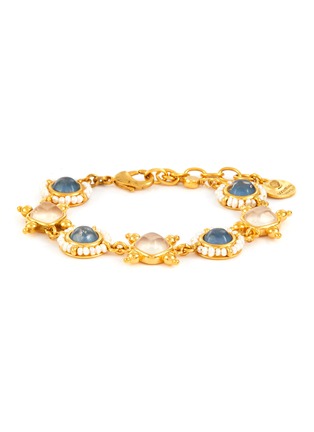 Main View - Click To Enlarge - GOOSSENS - Venise Pearl Crystal Gold Plated Bracelet