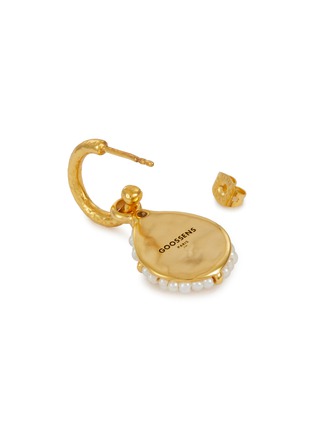 Detail View - Click To Enlarge - GOOSSENS - Venise Pearl Crystal Gold Plated Stud Earrings