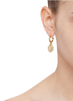 Figure View - Click To Enlarge - GOOSSENS - Venise Pearl Crystal Gold Plated Stud Earrings