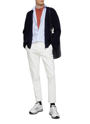 Figure View - Click To Enlarge - CANALI - Spread Collar Cotton Slim Shirt