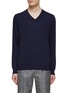 Main View - Click To Enlarge - CANALI - Ribbed Knit V Neck Sweater