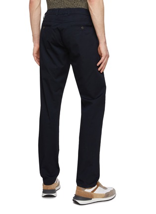 Back View - Click To Enlarge - CANALI - Stretchy Cotton Blend Drawstring Chinos