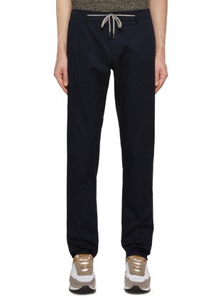 Main View - Click To Enlarge - CANALI - Stretchy Cotton Blend Drawstring Chinos