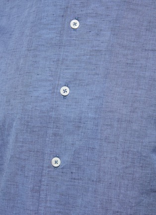  - CANALI - Wide Collar Cotton Linen Blend Shirt