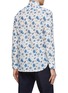 Back View - Click To Enlarge - CANALI - Floral Print Linen Blend Button Down Shirt