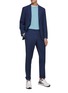 Figure View - Click To Enlarge - CANALI - Striped Wool Single Breasted Blazer Slim Pants Suit