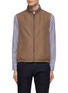 Main View - Click To Enlarge - CANALI - Reversible Water Repellent High Neck Zip Up Vest