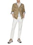 Figure View - Click To Enlarge - CANALI - Stripe Button Down Collar Shirt