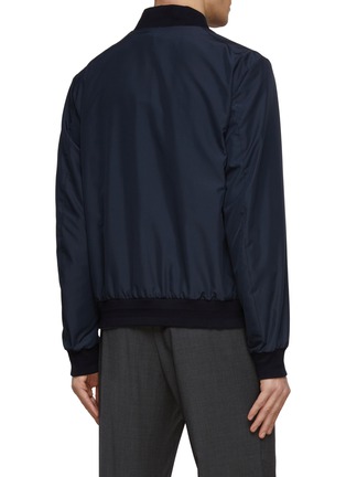 Back View - Click To Enlarge - CANALI - Water Repellent Front Zip Bomber Jacket