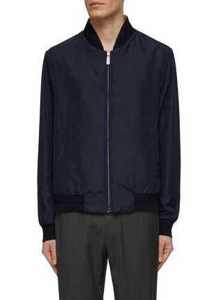 Main View - Click To Enlarge - CANALI - Water Repellent Front Zip Bomber Jacket