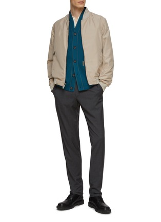 Figure View - Click To Enlarge - CANALI - Water Repellent Front Zip Bomber Jacket