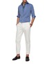 Figure View - Click To Enlarge - CANALI - Sheepskin Collar Detailing Cotton Polo Shirt