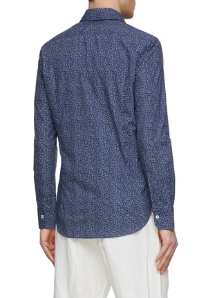 Back View - Click To Enlarge - CANALI - Floral Print Cotton Button Down Shirt