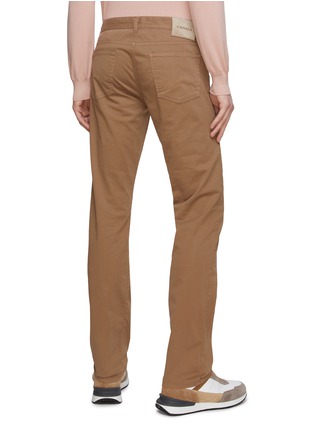 Back View - Click To Enlarge - CANALI - Cotton Blend Straight Leg Pants