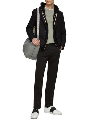 Figure View - Click To Enlarge - CANALI - ‘Kei’ Single Breasted Notch Lapel Water Resistant Wool Blazer