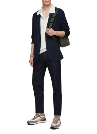 Figure View - Click To Enlarge - CANALI - Notch Lapel Patch Pocket Single Breasted Blazer