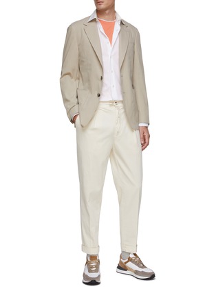 Figure View - Click To Enlarge - CANALI - Patch Pocket Single Breasted Blazer