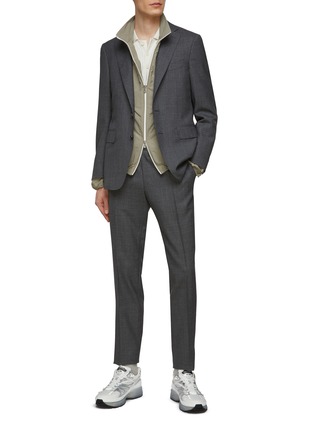 Figure View - Click To Enlarge - CANALI - Single Breasted Notch Lapel Wool Suit