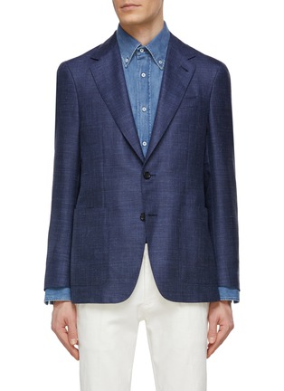 Main View - Click To Enlarge - CANALI - Patch Pocket Ultra Light Single Breasted Blazer