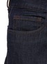Detail View - Click To Enlarge - CANALI - Suede Logo Patch Washed Straight Jeans