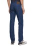 Back View - Click To Enlarge - CANALI - Suede Logo Patch Washed Straight Jeans