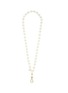 Main View - Click To Enlarge - MAISON MICHEL - Logo Charm Pearl Shoulder Strap