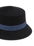 Detail View - Click To Enlarge - MAISON MICHEL - ‘Arsene’ Denim Ribbon Rabbit Felt Bucket Hat