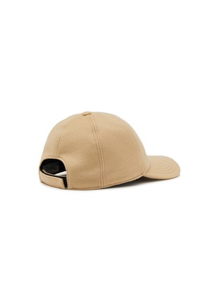 Figure View - Click To Enlarge - MAISON MICHEL - ‘Tiger’ Round Logo Plaque Cashmere Blend Cap