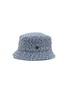 Main View - Click To Enlarge - MAISON MICHEL - ‘Axel’ Round Logo Plaque Tweed Bucket Hat