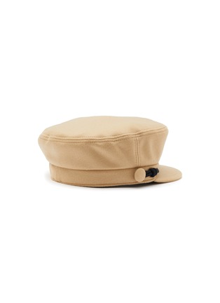 Figure View - Click To Enlarge - MAISON MICHEL - ‘Abby’ Contrasting Cord Cashmere Blend Baker Boy Cap
