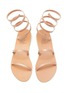 Detail View - Click To Enlarge - ANCIENT GREEK SANDALS - ‘Ofis’ Coiled Ankle Strap Patent Leather Sandals