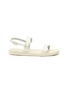 Main View - Click To Enlarge - ANCIENT GREEK SANDALS - ‘Calamos’ Wavy Double Band Leather Slingback Sandals