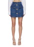 Main View - Click To Enlarge - OSCAR DE LA RENTA - Floral Button Denim Mini Skirt