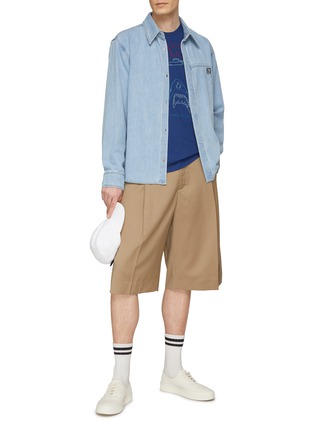Figure View - Click To Enlarge - MAISON LABICHE - ‘Popincourt’ Jaws Embroidery Crewneck T-Shirt